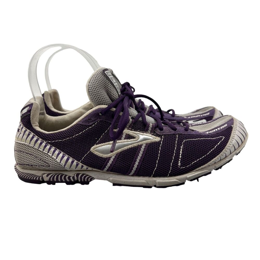 Brooks Womens 9 Track & Field Running Shoes Purple Mach 12‎ Spikes 1200761B511